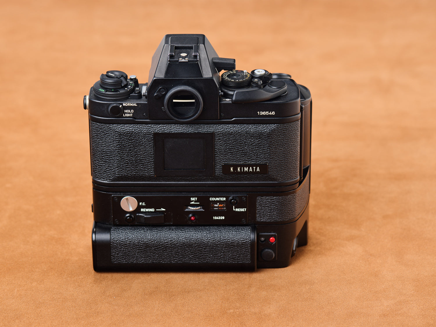 Canon new F-1, leather slick on suede. Click-click of dials, film counter pulsing. Eyepiece dares. Fingertips drift across buttons, coaxing. Metal murmurs promise.