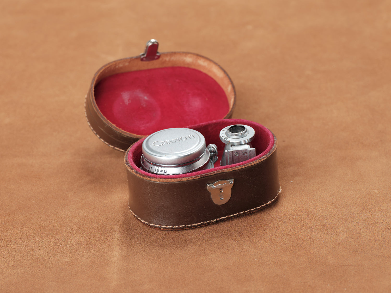 Canon Serenar E.P 35mm f/2.8 LTM, Viewfinder and Case