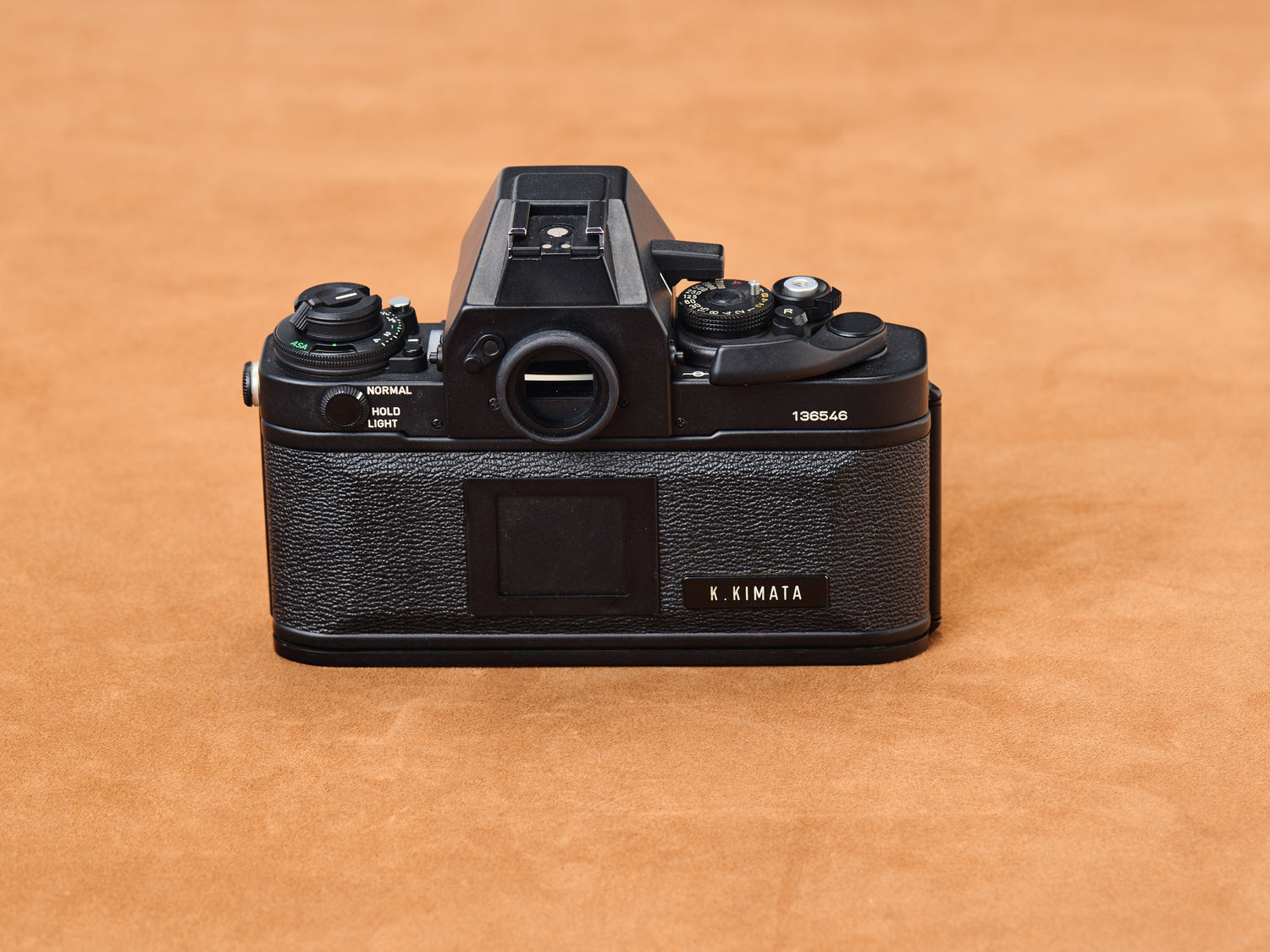 Canon F-1, black leather taut. Eyepiece invites. Controls whisper tic-tick. 